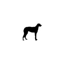 Irish Wolfhound Mini Outline Rubber Stamp