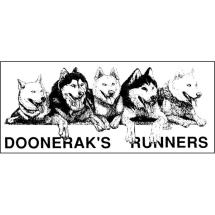 Doonerak's Runners 5 Dogs Sticker