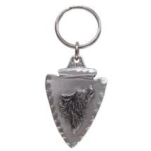 Wolf Arrow Head Key Ring