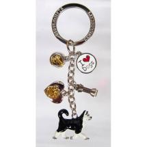 Key Chain Enamelled Siberian Husky