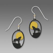 Wolf Howling At The Moon Earrings