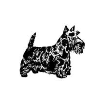 Scottish Terrier Body Rubber Stamp