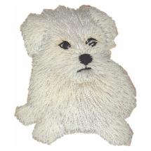 West Highland Puppy Embroided Patch
