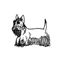 Scottish Terrier Body Rubber Stamp