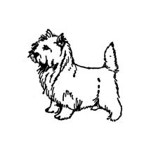 Cairn Terrier Body Rubber Stamp