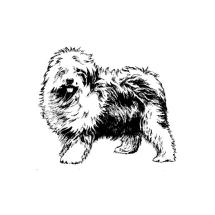 Old English SheepdogBody Rubber Stamp