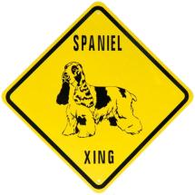 English Springer Spaniel Crossing Sign