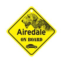 Airedale On Board Dog Sign