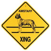 American Staffordshire Terrier Crossing Sign