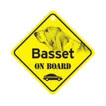Basset Hound On Board Dog Sign