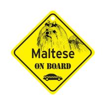 Maltese On Board Dog Sign