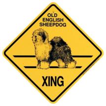 Old English Sheepdog Crossing Sign