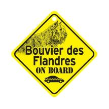 Bouvier Des Flandres Cropped Ears On Board Dog Sign