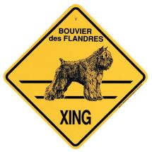 Bouvier Des Flandres Cropped Ears Crossing Sign