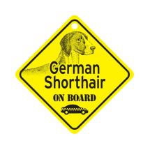 German Short Hair Pointer On Board Dog Sign