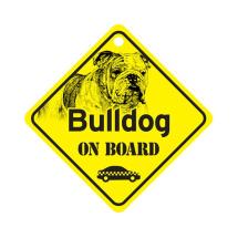 English Bulldog On Board Dog Sign