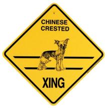 Chinese Crested Crossing Sign