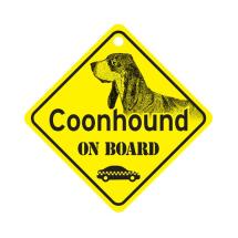 Coonhound On Board Dog Sign