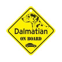 Dalmatian On Board Dog Sign