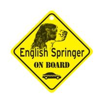 English Springer Spaniel On Board Dog Sign