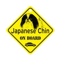 Japanese Chin On Board Dog Sign
