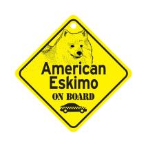 American Eskimo On Board Dog Sign