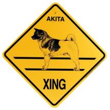 Akita Crossing Sign
