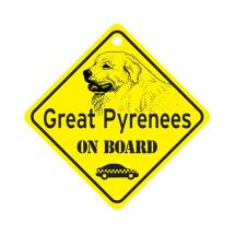 Great Pyrenees On Board Dog Sign