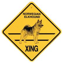 Norwegian Elkhound Crossing Sign