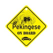 Pekingese On Board Dog Sign