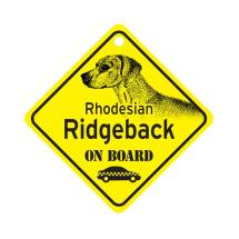 Rhodesian Ridgeback On Board Dog Sign