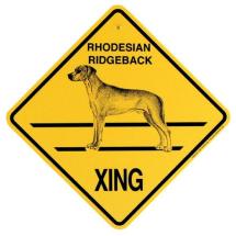 Rhodesian Ridgeback Crossing Sign