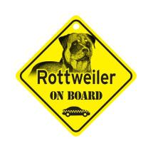 Rottweiler On Board Dog Sign
