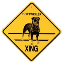 Rottweiler Crossing Sign