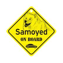 Samoyed On Board Dog Sign