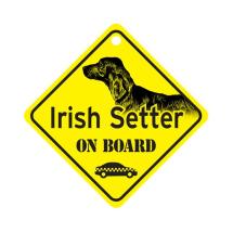 Irish Setter On Board Dog Sign