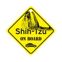 Shih Tzu Show Cut On Board Dog Sign