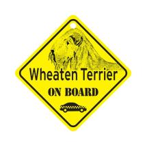 Soft Coated Wheaten Terrier On Board Dog Sign