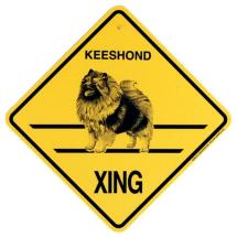 Keeshond Crossing Sign