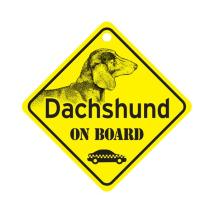 Dachshund Short Hair On Board Dog Sign