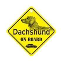 Dachshund Long Hair On Board Dog Sign