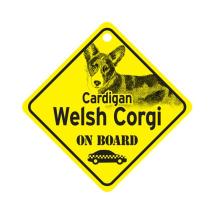 Welsh Corgi Cardigan On Board Dog Sign