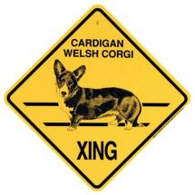 Welsh Corgi Cardigan Crossing Sign