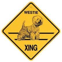 West Highland White Terrier Crossing Sign