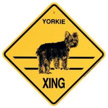 Yorkshire Terrier Puppy Cut Crossing Sign
