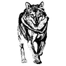 Lone Wolf Rubber Stamp