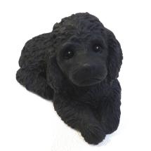 Poodle Black Pup Figurine