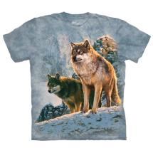 Wolf T-Shirt - Wolf Couple Sunset