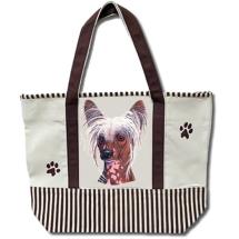 Chinese Crested Heavy Duty Canvas Tote Bag