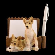 Basenji Note Holder With Pencil